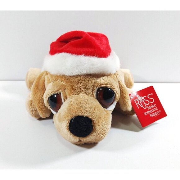 Russ Berrie Li'L Peepers Labrador Blonde Noel Christmas Dog - Picture 2 of 6